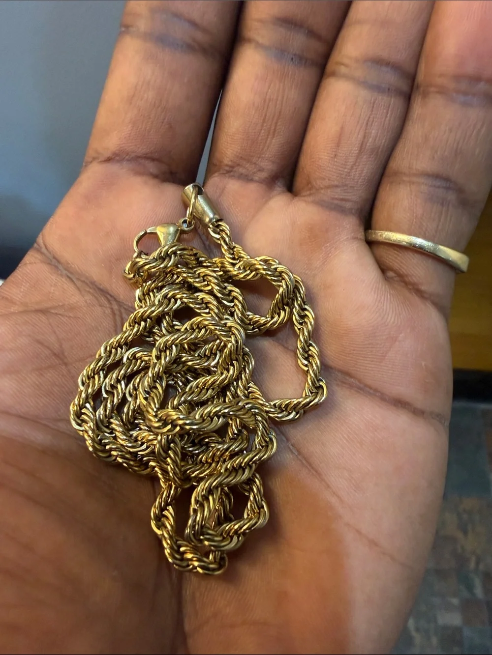 Gold Rope Chain Necklace - Classic Twist Link